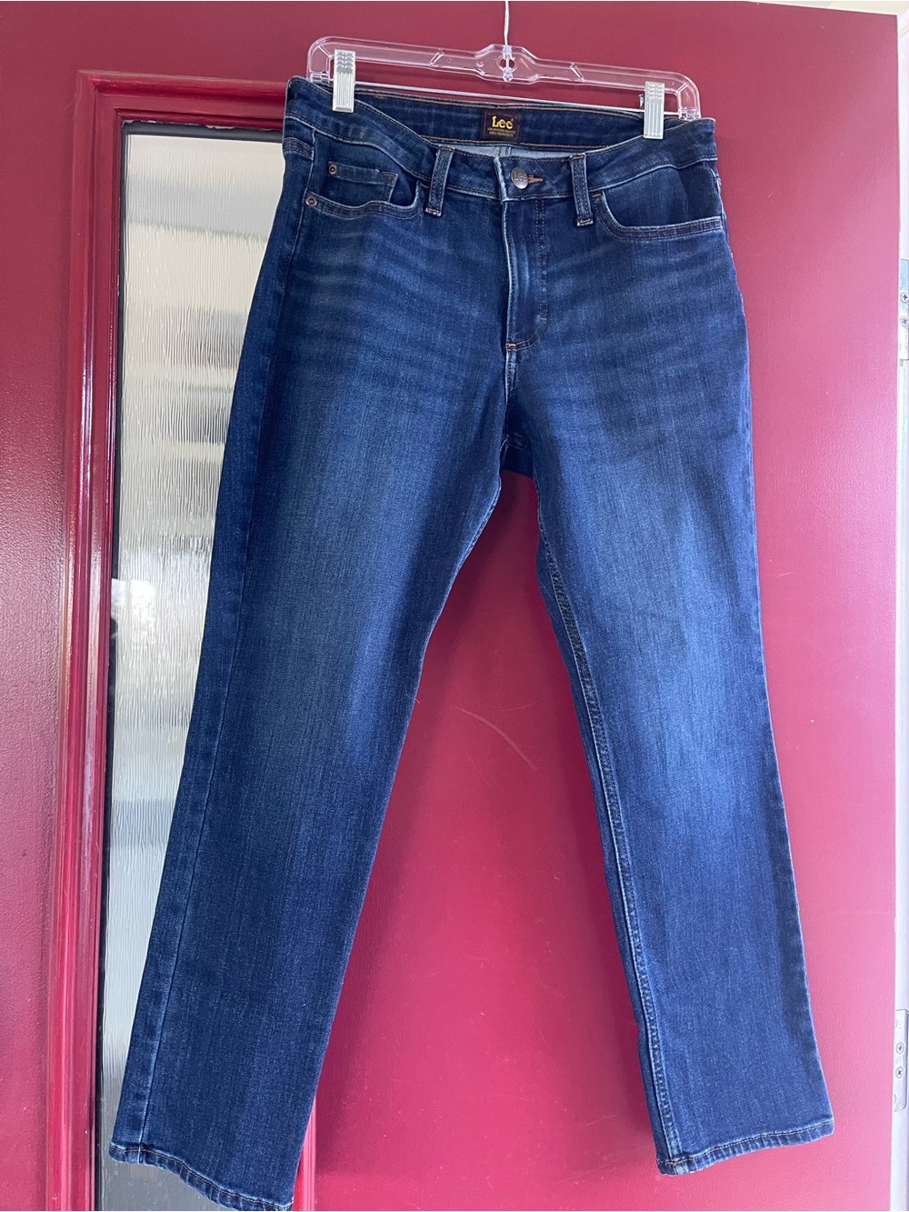 Lee straight-leg mid-rise jeans